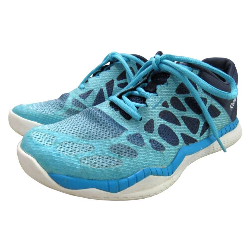 REEBOK Women's ZPRINT TRAINING Blue/Navy MESH Lace-Up ATHLETIC SHOES SNEAKERS 7